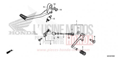 PEDAL (CB1100CA/CAD/NA/NAD) CB1100NAH de 2017